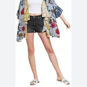 Umgee L colorful flowy kimono jacket